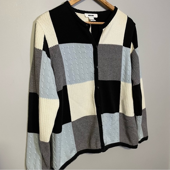 Vintage ALIA Cardigan -‎ Size Large - Picture 2 of 8